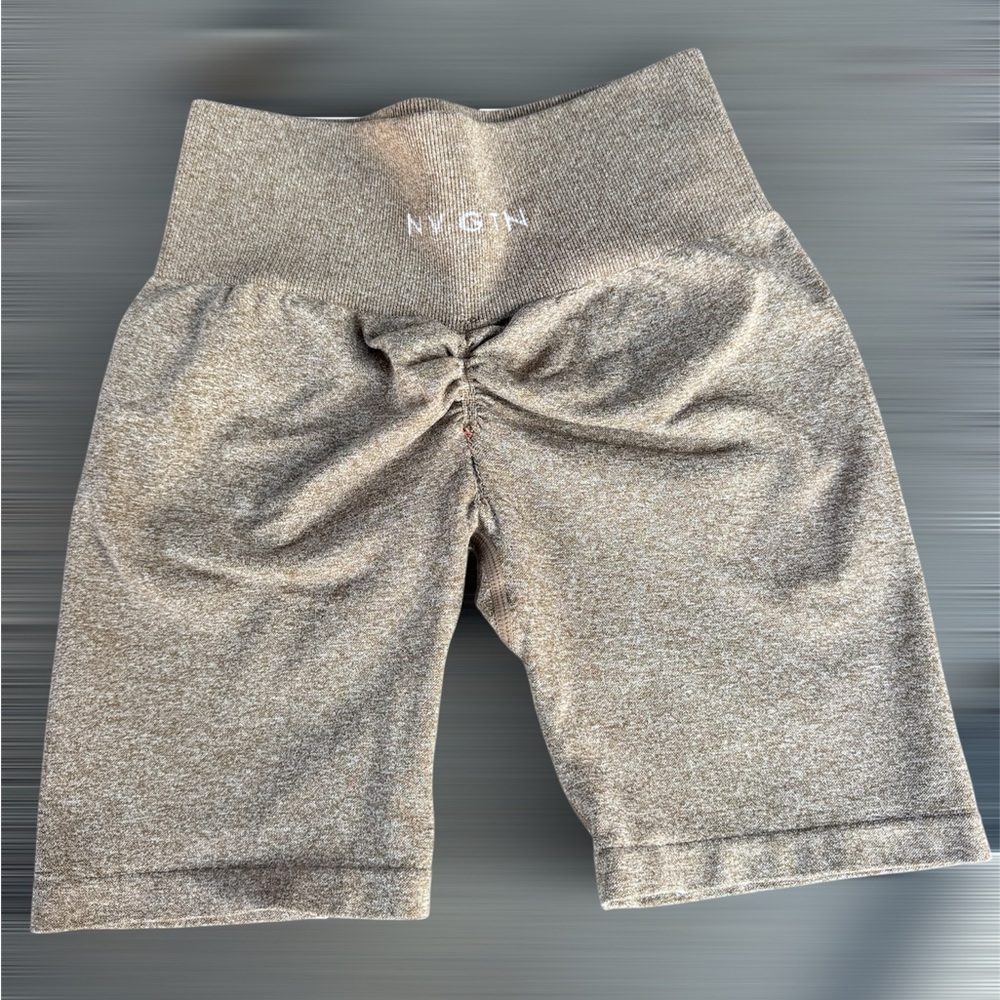 NVGTN Women's High-Rise Beige Bike Shorts